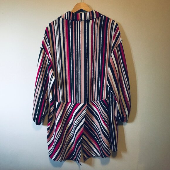 NWT Jones New York Pink Striped Tunic Dress Shirt - Picture 2 of 16